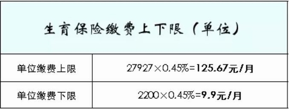 生育保險(xiǎn)繳費(fèi)上下限